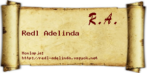 Redl Adelinda névjegykártya